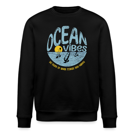 Unisex Bio-Sweatshirt ROLLER -do more- - Schwarz