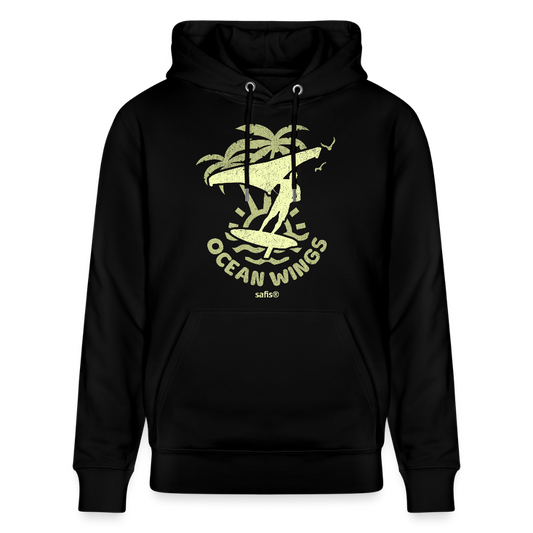 Unisex Bio-Hoodie CRUISER -ocean wings- - Schwarz