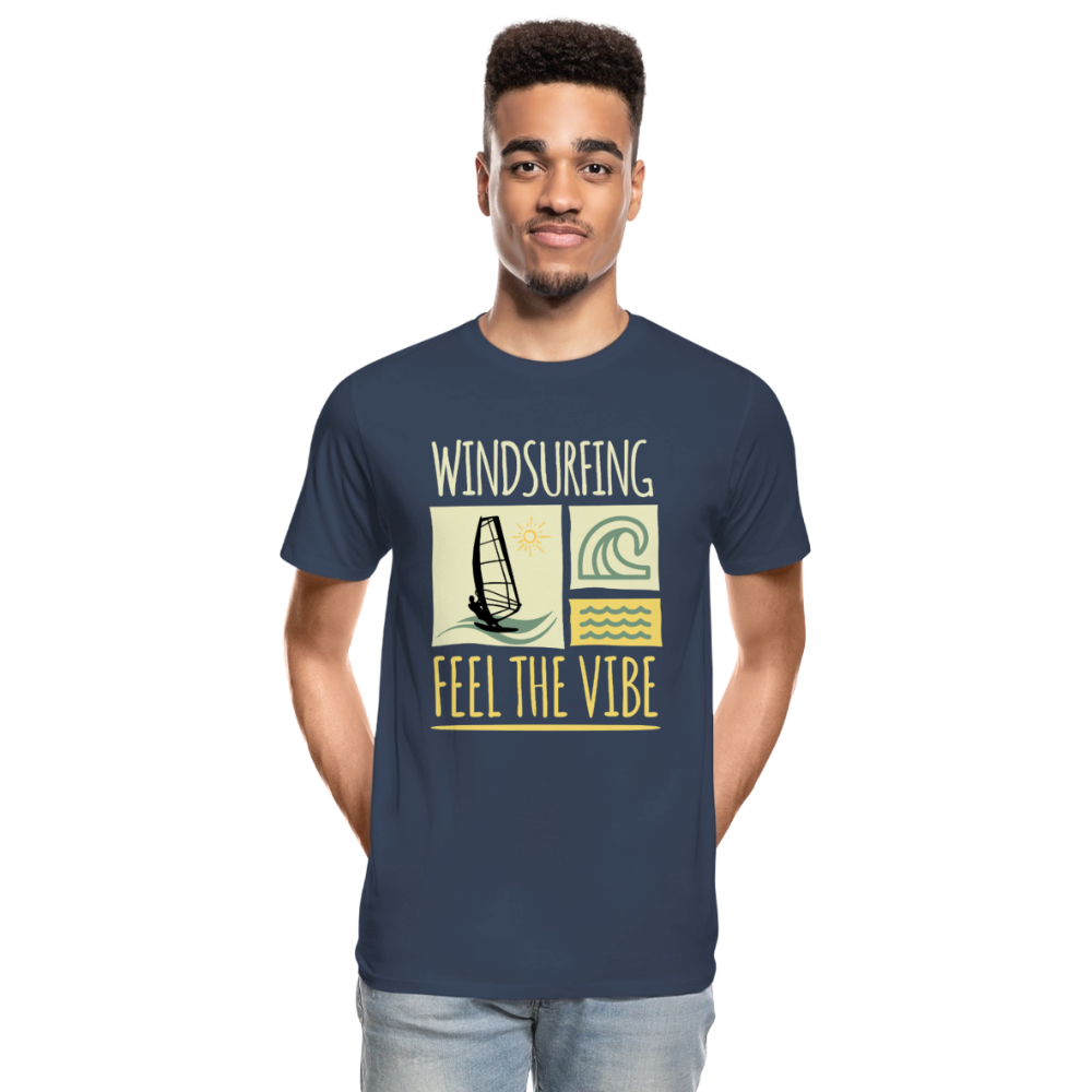 Männer Premium Bio T-Shirt -feel the vibe- - Navy