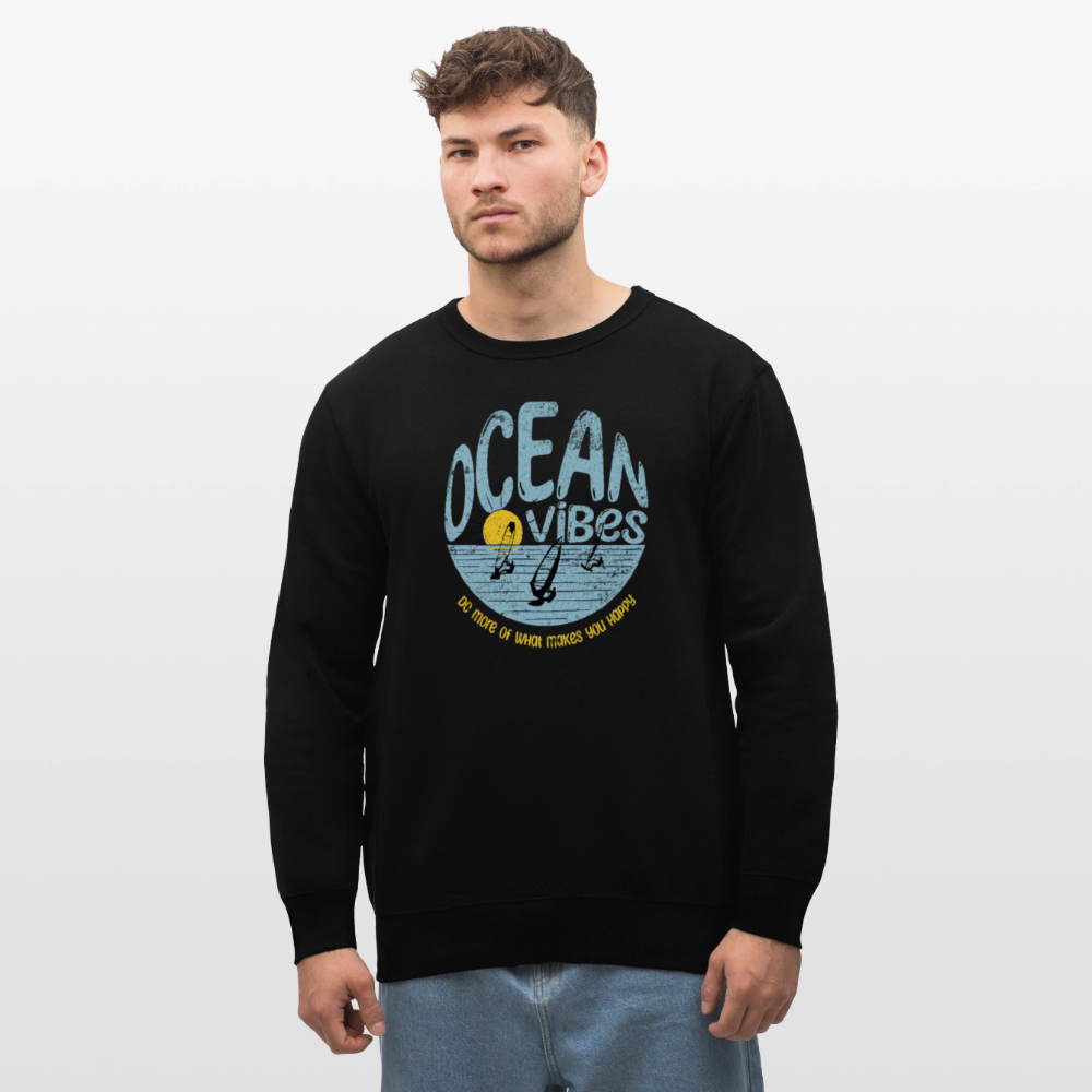 Unisex Bio-Sweatshirt ROLLER -do more- - Schwarz