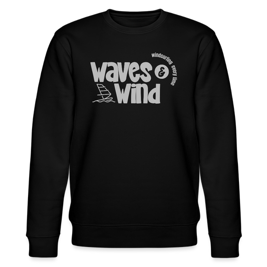 Männer Bio-Sweatshirt -waves & wind- - Schwarz