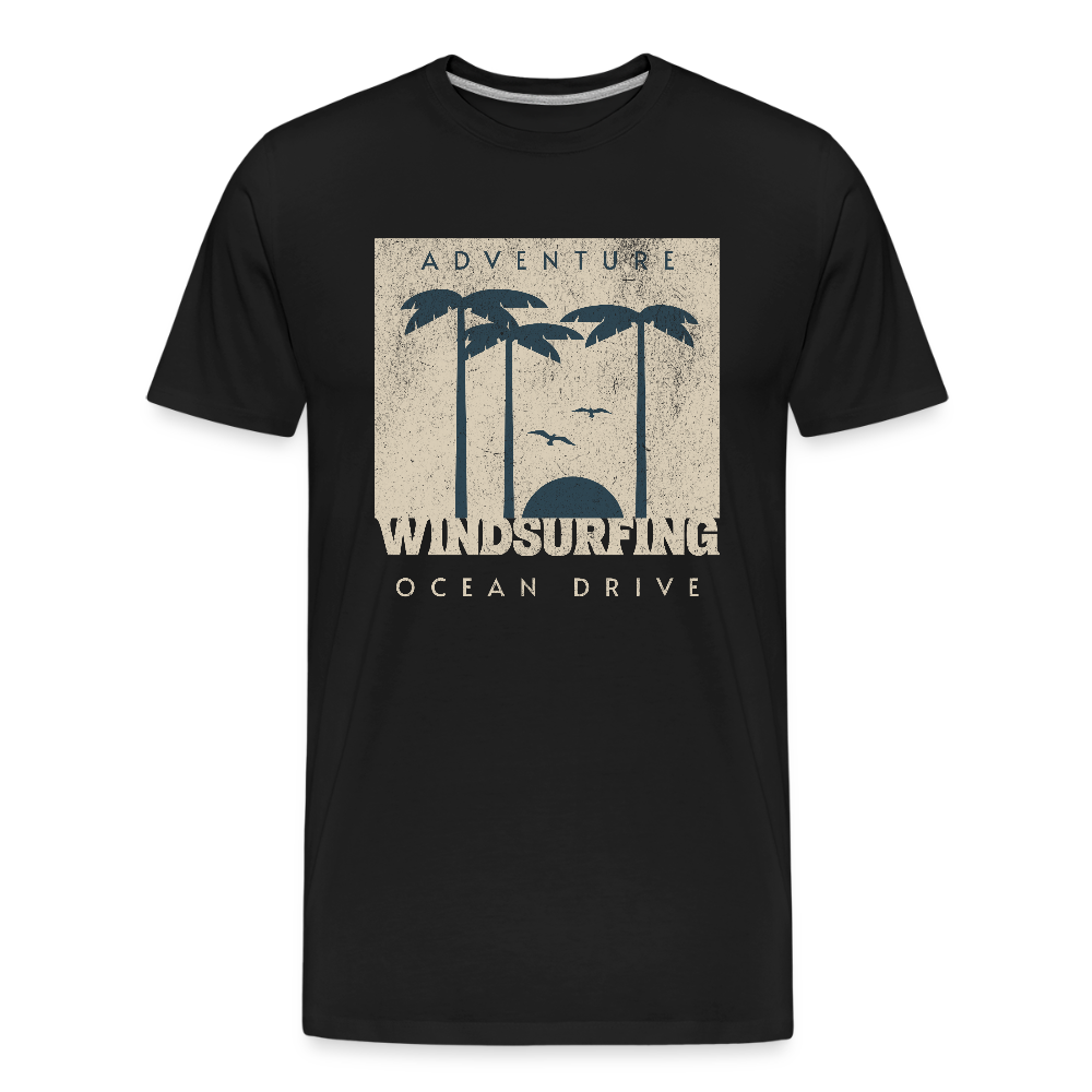 Männer Premium Bio T-Shirt -ocean drive- - Schwarz