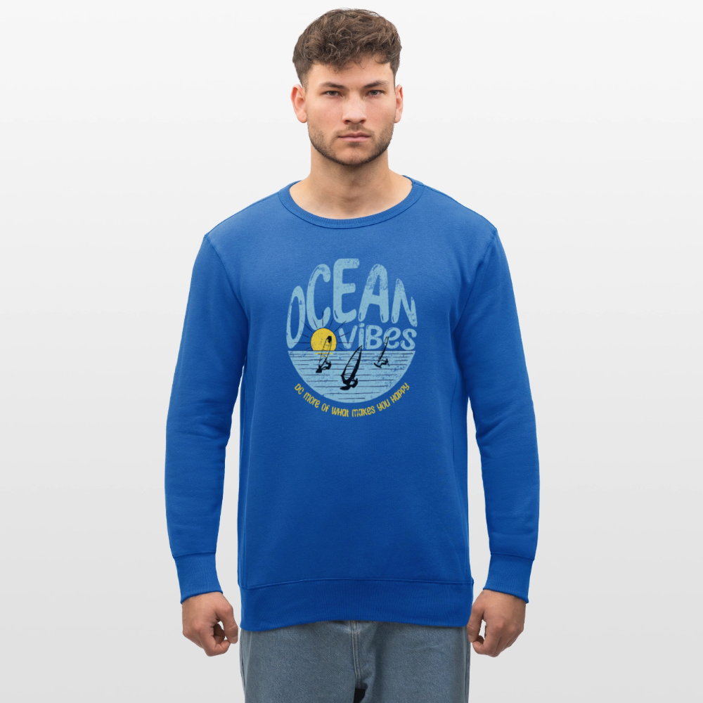 Unisex Bio-Sweatshirt ROLLER -do more- - Königsblau
