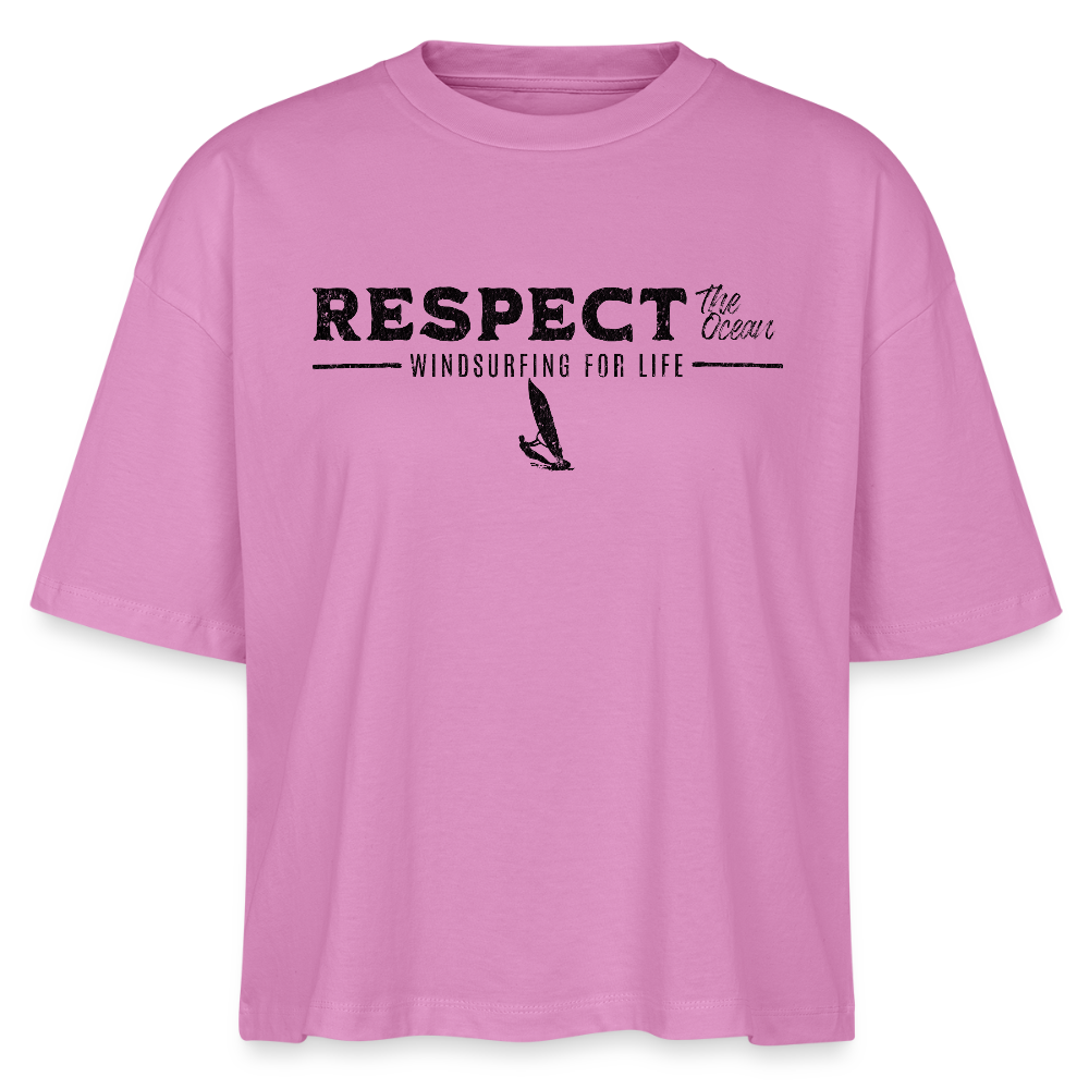 Frauen Boxy Bio-T-Shirt -respect- - Pink