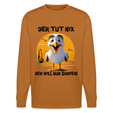 Unisex Bio-Langarmshirt -der tut nix- - Herbstorange