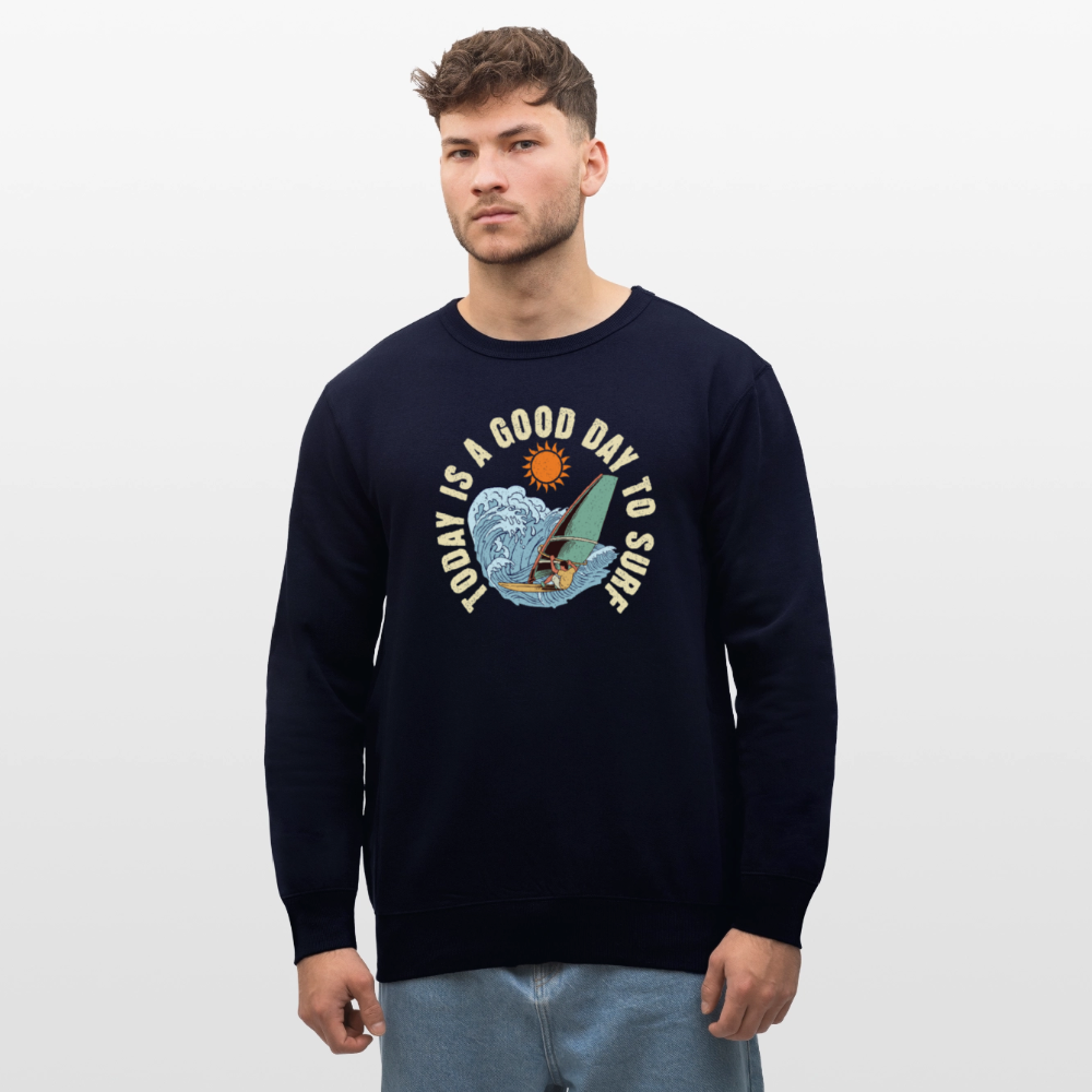 Unisex Bio-Sweatshirt ROLLER -good day to surf- - Navy
