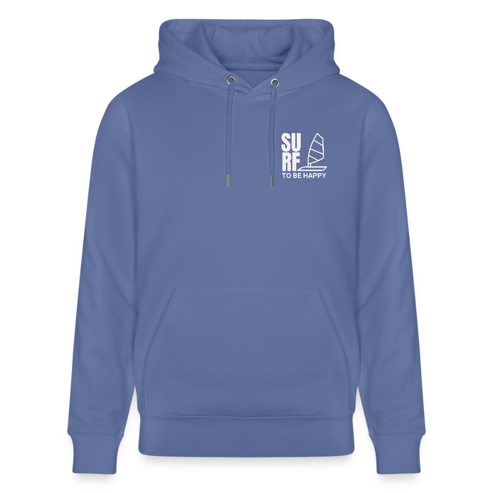Unisex Bio-Hoodie CRUISER -surf to be happy- - Blau
