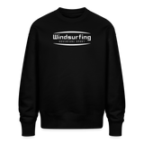 Unisex Oversize Bio Pullover -adventure sport- - Schwarz