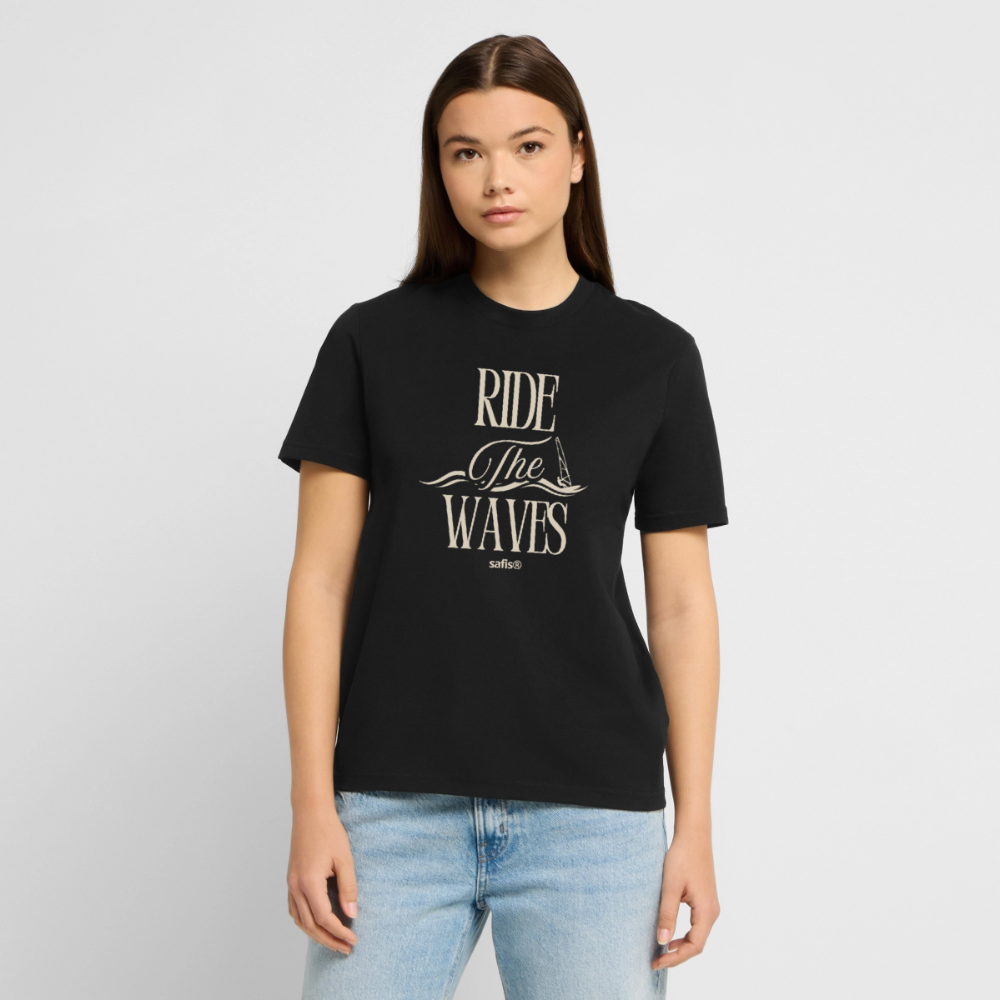 Unisex Bio-T-Shirt CREATOR -ride the waves- - Schwarz