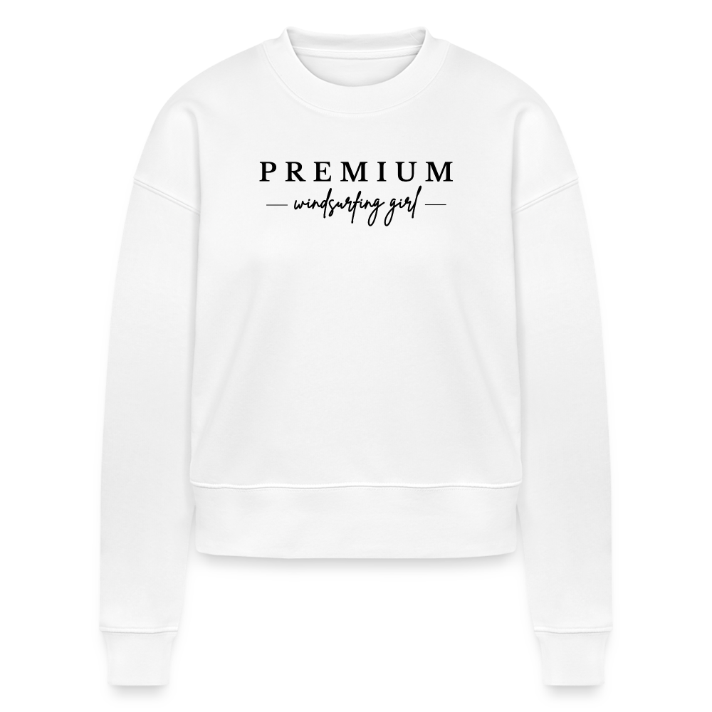 Cropped Frauen Bio-Sweatshirt -premium- - Weiß