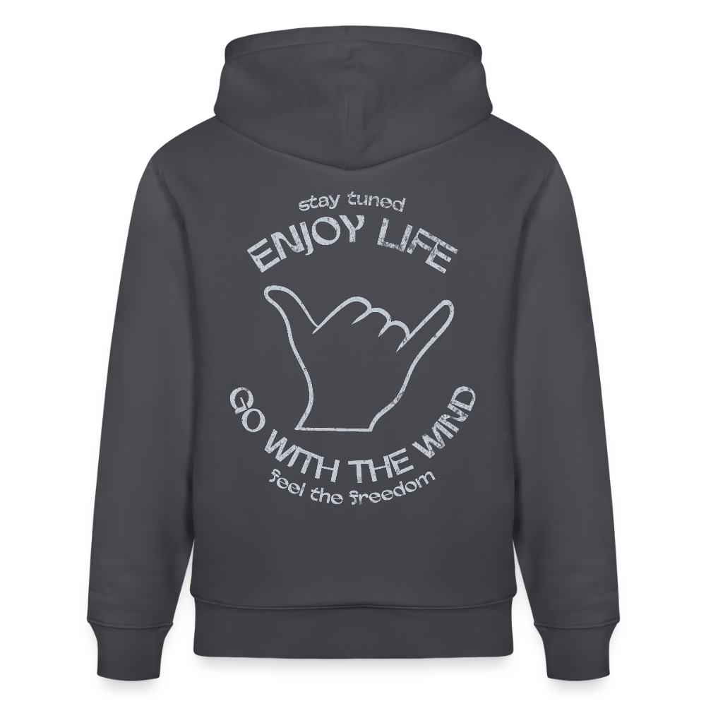 Unisex Bio-Hoodie CRUISER -enjoy life- - Indigoblau