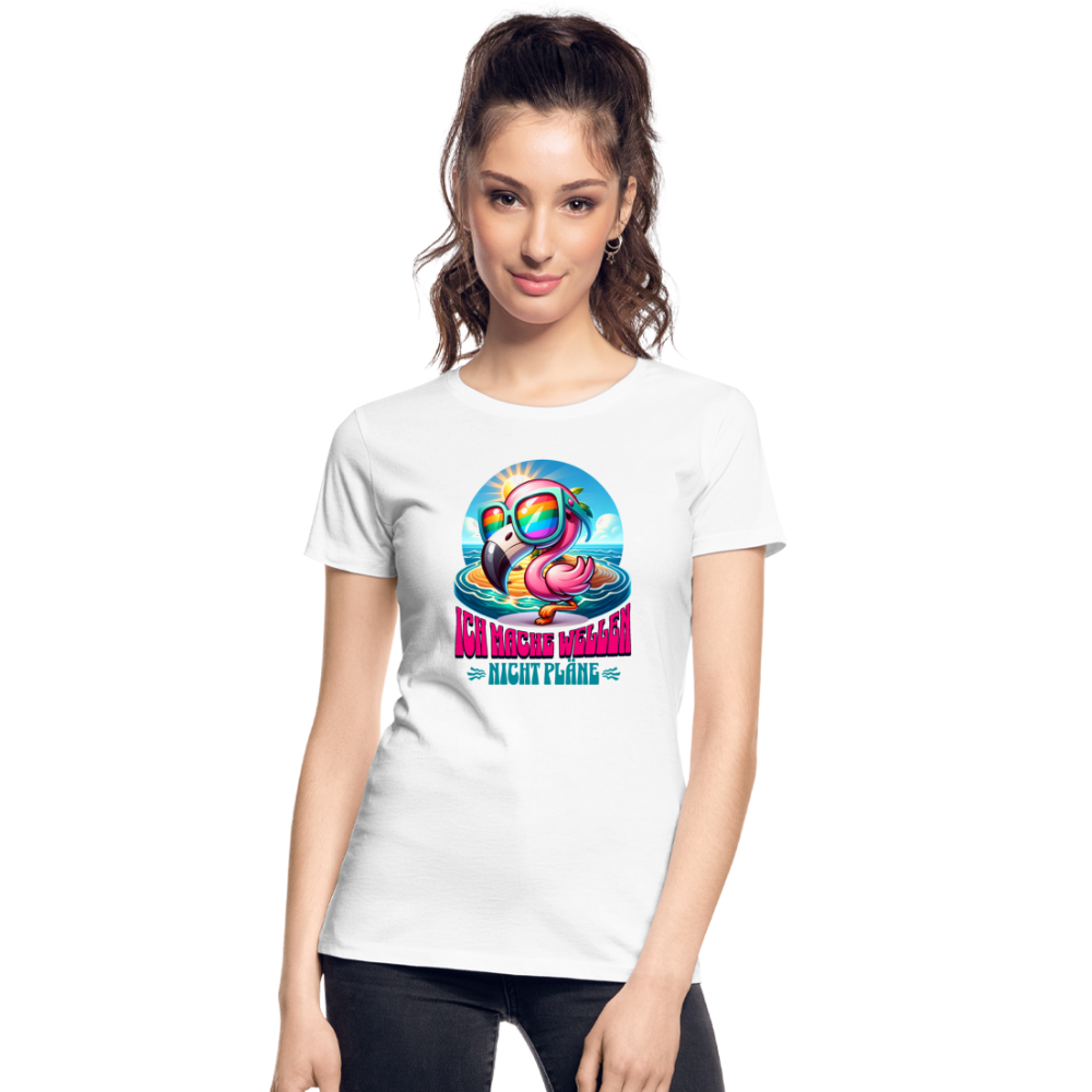 Frauen Premium Bio T-Shirt -flamingo- - Weiß