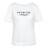 Relaxed Rundhals Frauen Bio-T-Shirt -premium- - Weiß