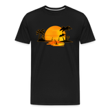 Männer Premium Bio T-Shirt -sunset- - Schwarz