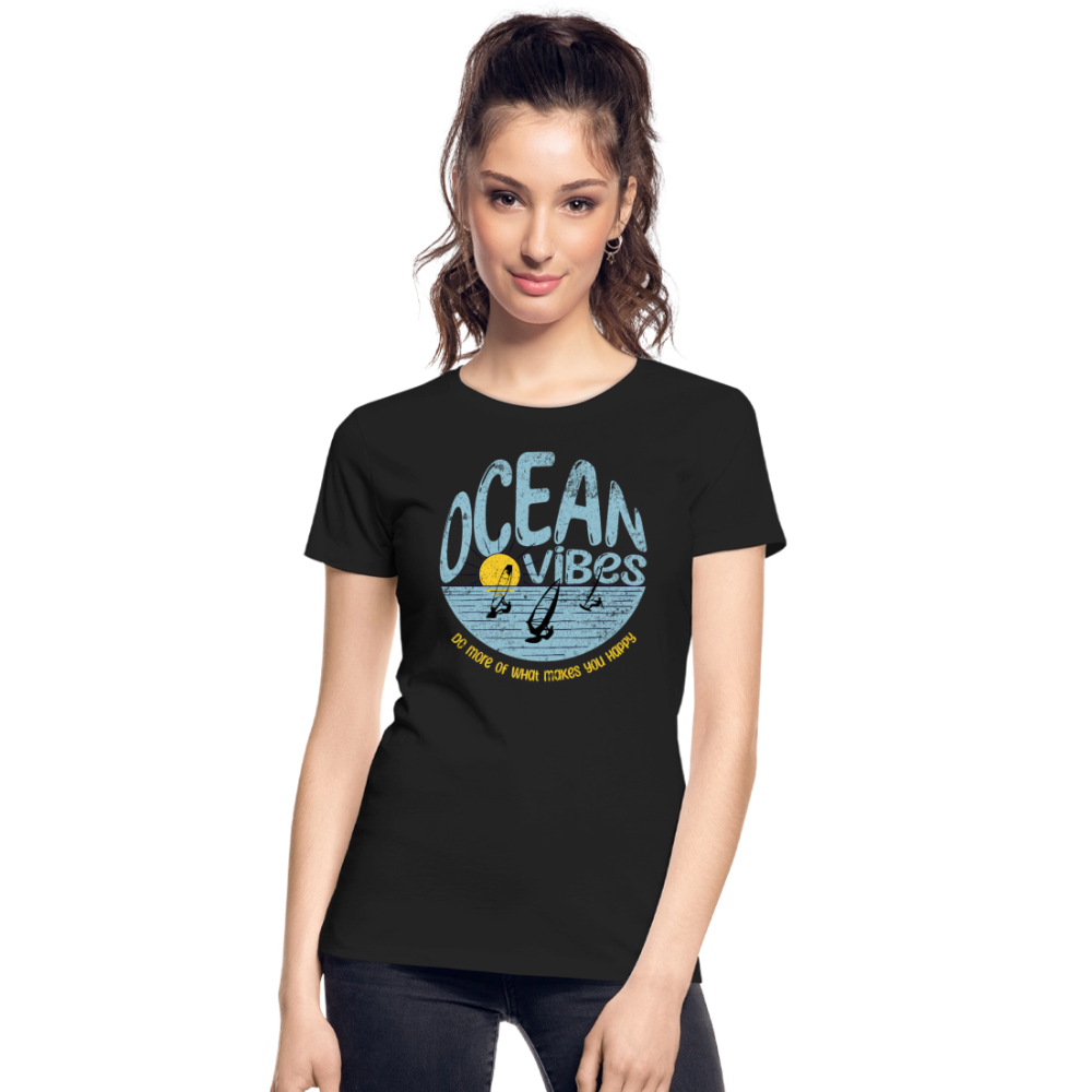 Frauen Premium Bio T-Shirt -do more- - Schwarz