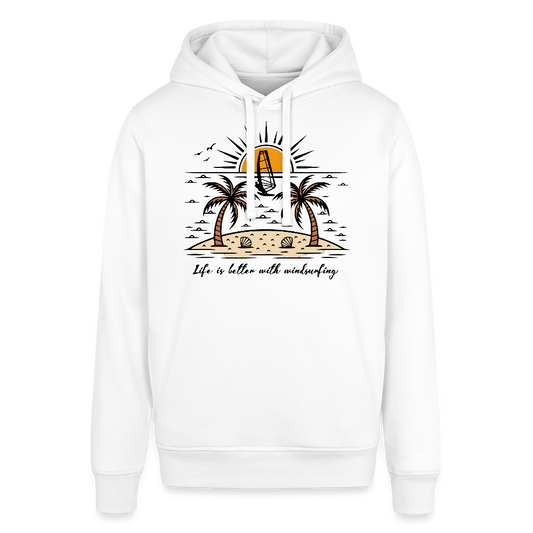 Unisex Bio-Hoodie -better life- - Weiß