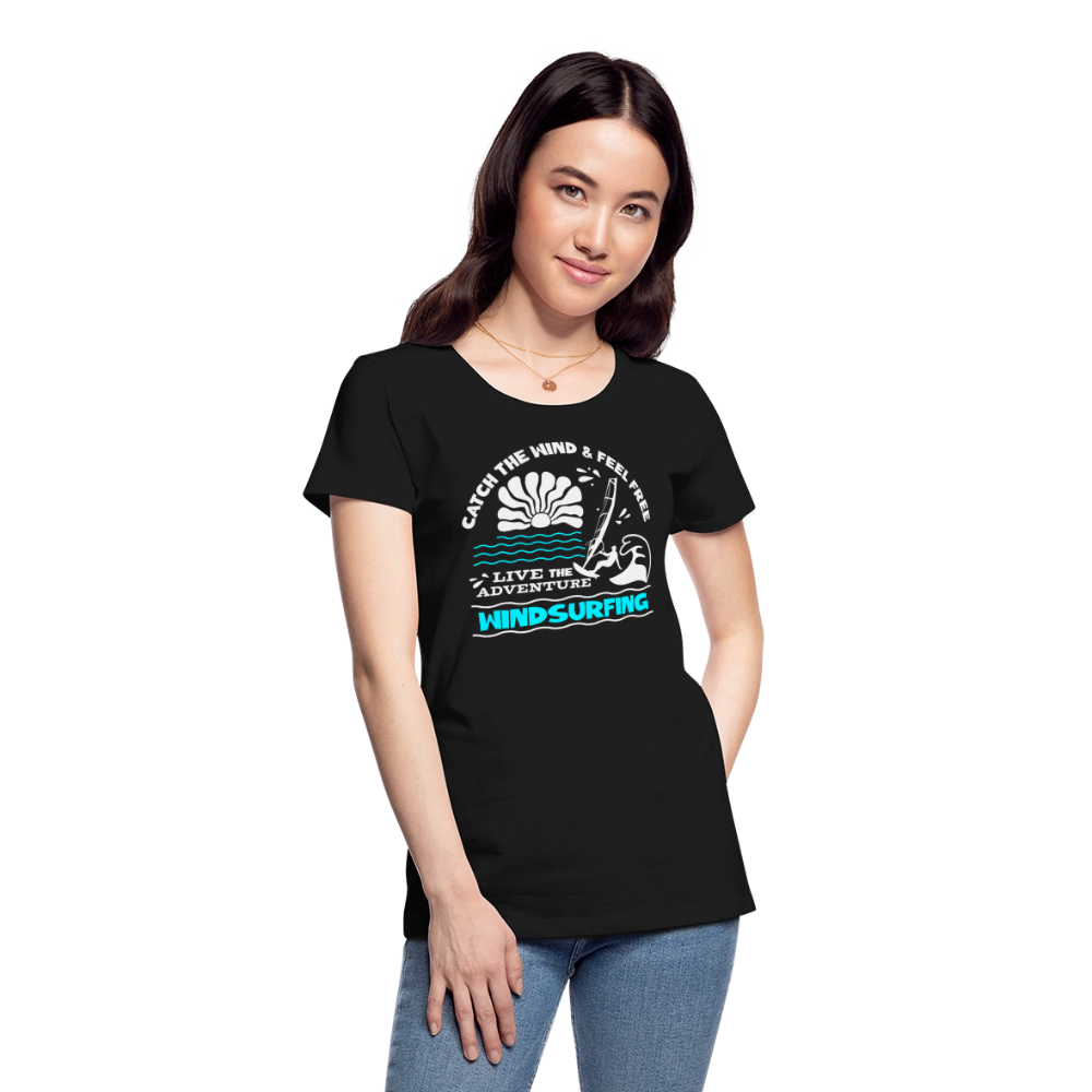 Frauen Premium Bio T-Shirt -adventure- - Schwarz