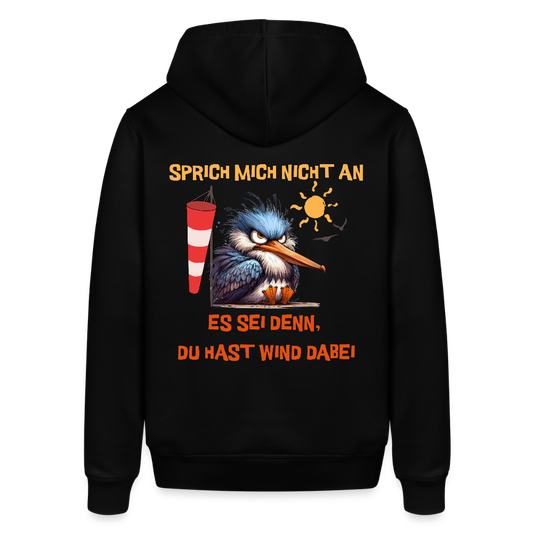 Unisex Bio-Hoodie -sprich mich nicht an- - Schwarz