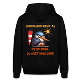 Unisex Bio-Hoodie -sprich mich nicht an- - Schwarz