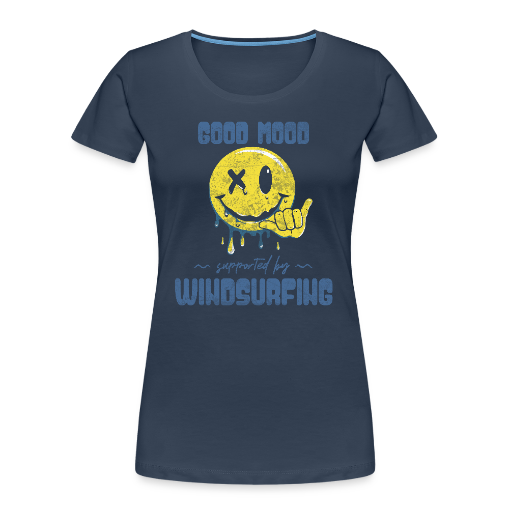 Frauen Premium Bio T-Shirt -smiley- - Navy