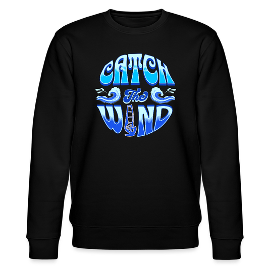 Männer Bio-Sweatshirt -catch the wind- - Schwarz