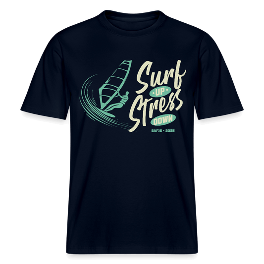 Lässiges Windsurf T-Shirt Unisex – Bio Baumwolle Schwarz surf up