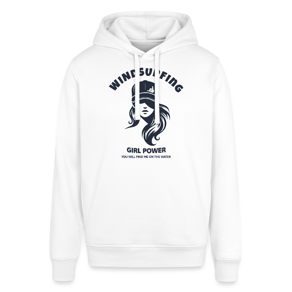 Unisex Bio-Hoodie -windsurfing girl power- - Weiß