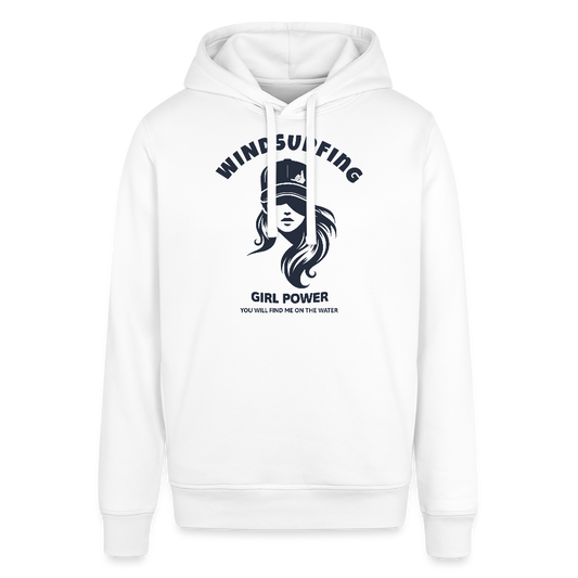Unisex Bio-Hoodie -windsurfing girl power- - Weiß