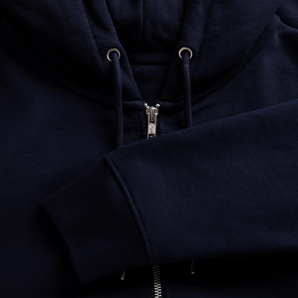Unisex Bio-Kapuzenjacke CULTIVATOR -buy happiness- - Navy
