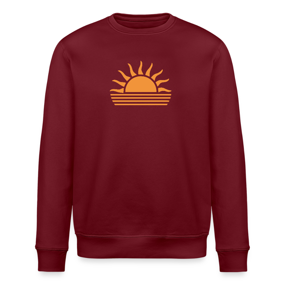 Unisex Bio-Sweatshirt -sunset- - Burgunderrot