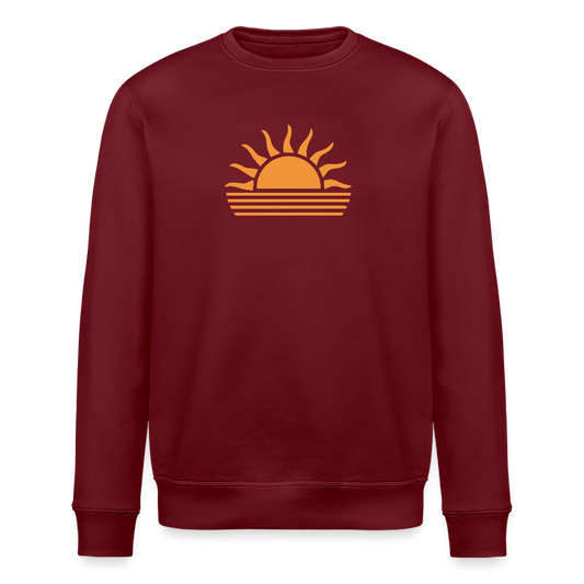 Unisex Bio-Sweatshirt -sunset- - Burgunderrot