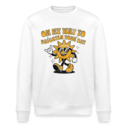 Unisex Bio-Sweatshirt ROLLER -on my way- - Weiß