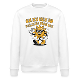 Unisex Bio-Sweatshirt ROLLER -on my way- - Weiß