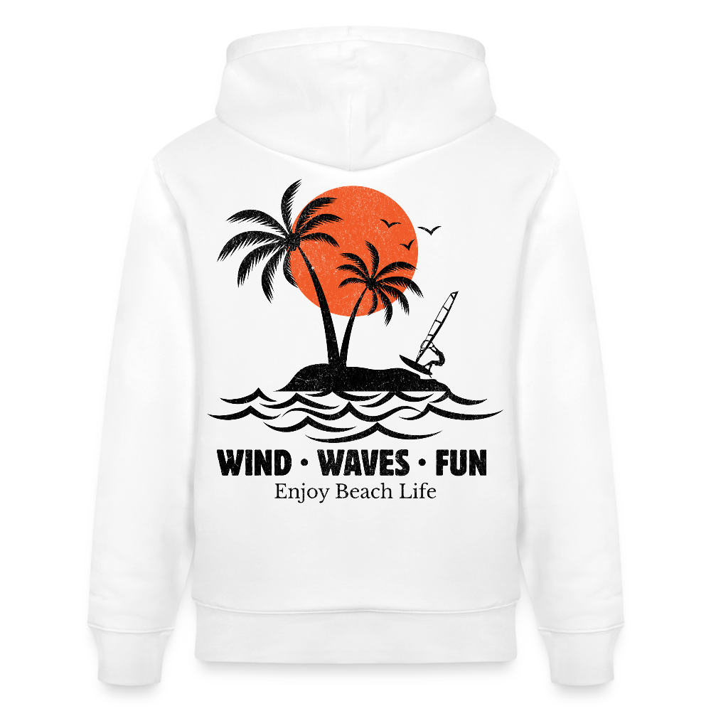 Unisex Bio-Hoodie CRUISER -enjoy life- - Weiß