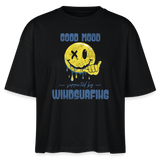 Frauen Boxy Bio-T-Shirt -smiley- - Schwarz