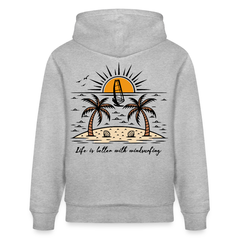 Unisex Bio-Hoodie CRUISER -better life- - Grau meliert