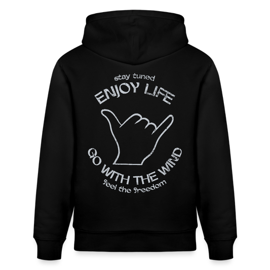 Unisex Bio-Hoodie CRUISER -enjoy life- - Schwarz