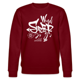 Männer Bio-Sweatshirt -good vibes- - Burgunderrot