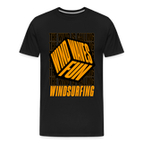 Männer Premium Bio T-Shirt -wind waves fun- - Schwarz