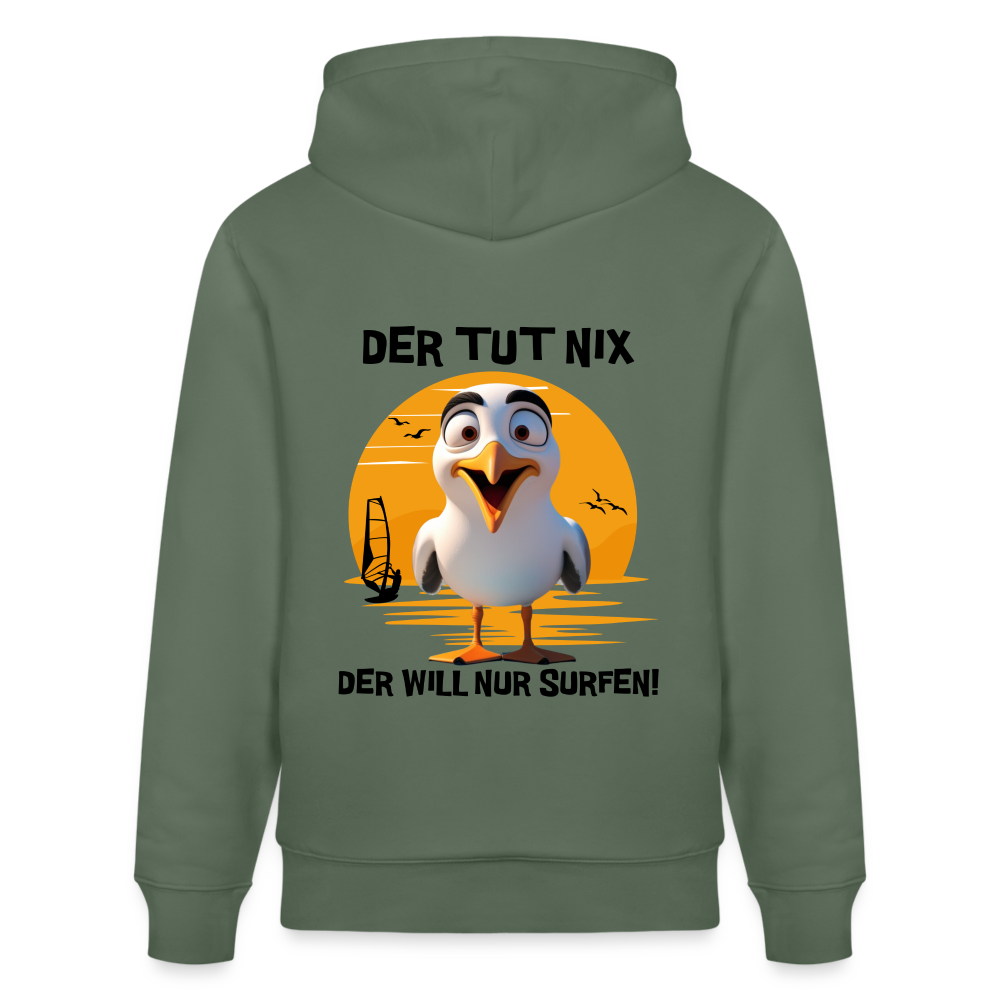 Unisex Bio-Hoodie CRUISER -der tut nix- - Tanngrün
