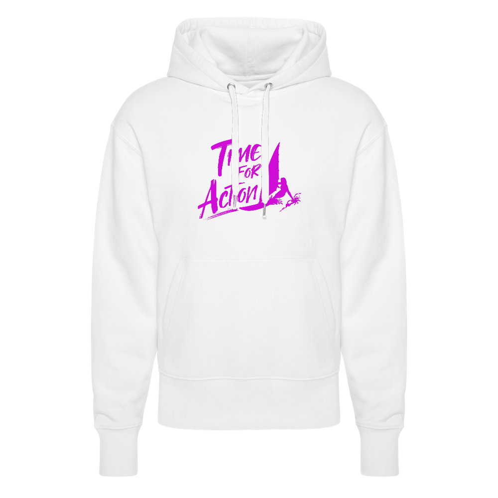 Unisex Relaxed Fit Bio-Hoodie -time for action- - Weiß