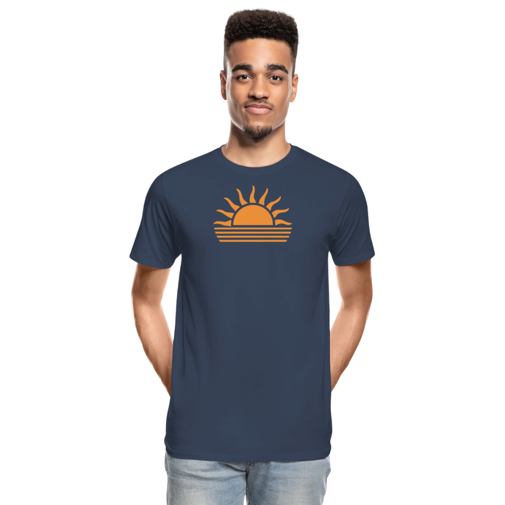 Männer Premium Bio T-Shirt -sunset- - Navy