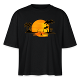 Frauen Boxy Bio-T-Shirt Nova -sunset- - Schwarz