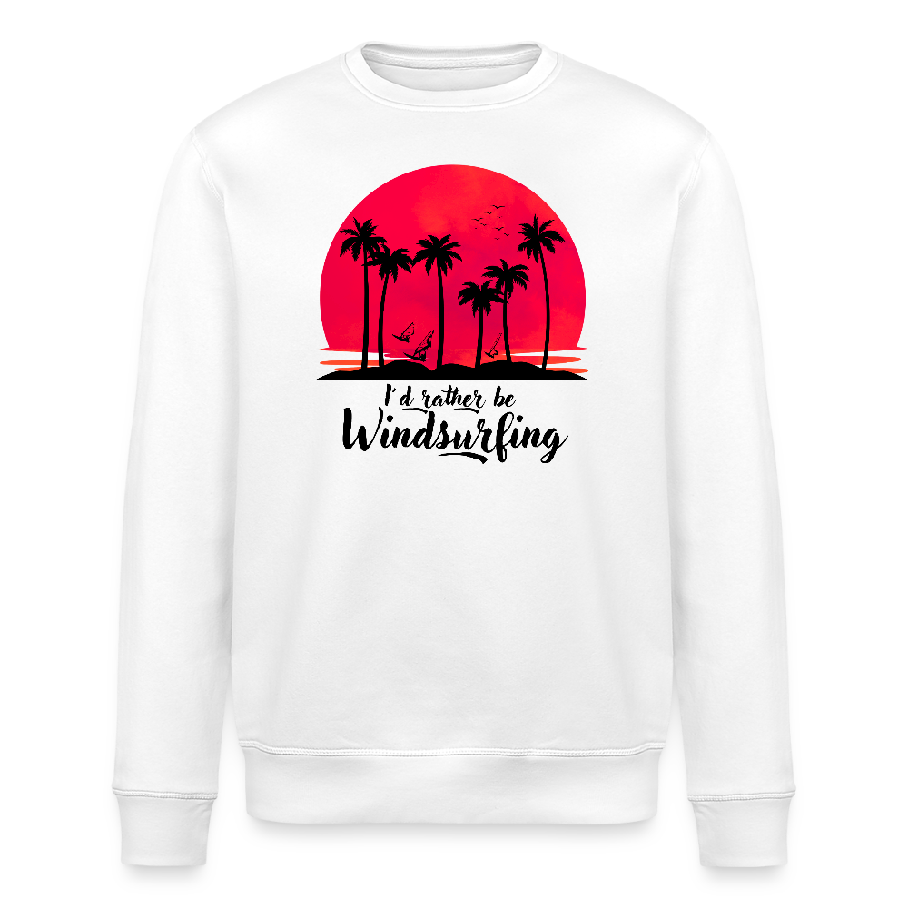 Unisex Bio-Sweatshirt ROLLER -I´d rather be- - Weiß