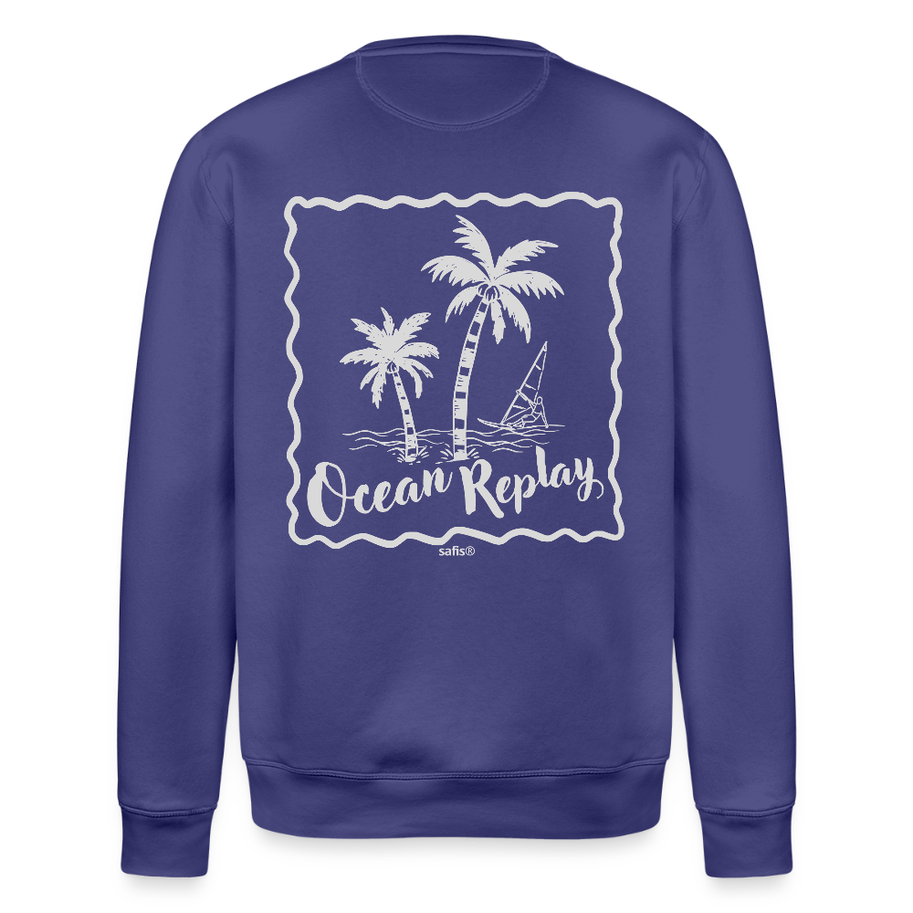 Unisex Bio-Sweatshirt ROLLER -ocean replay- - Dämmerung
