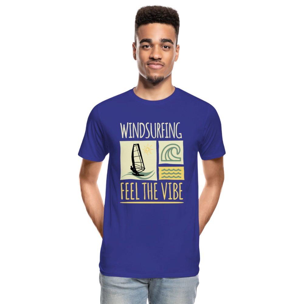 Männer Premium Bio T-Shirt -feel the vibe- - Königsblau