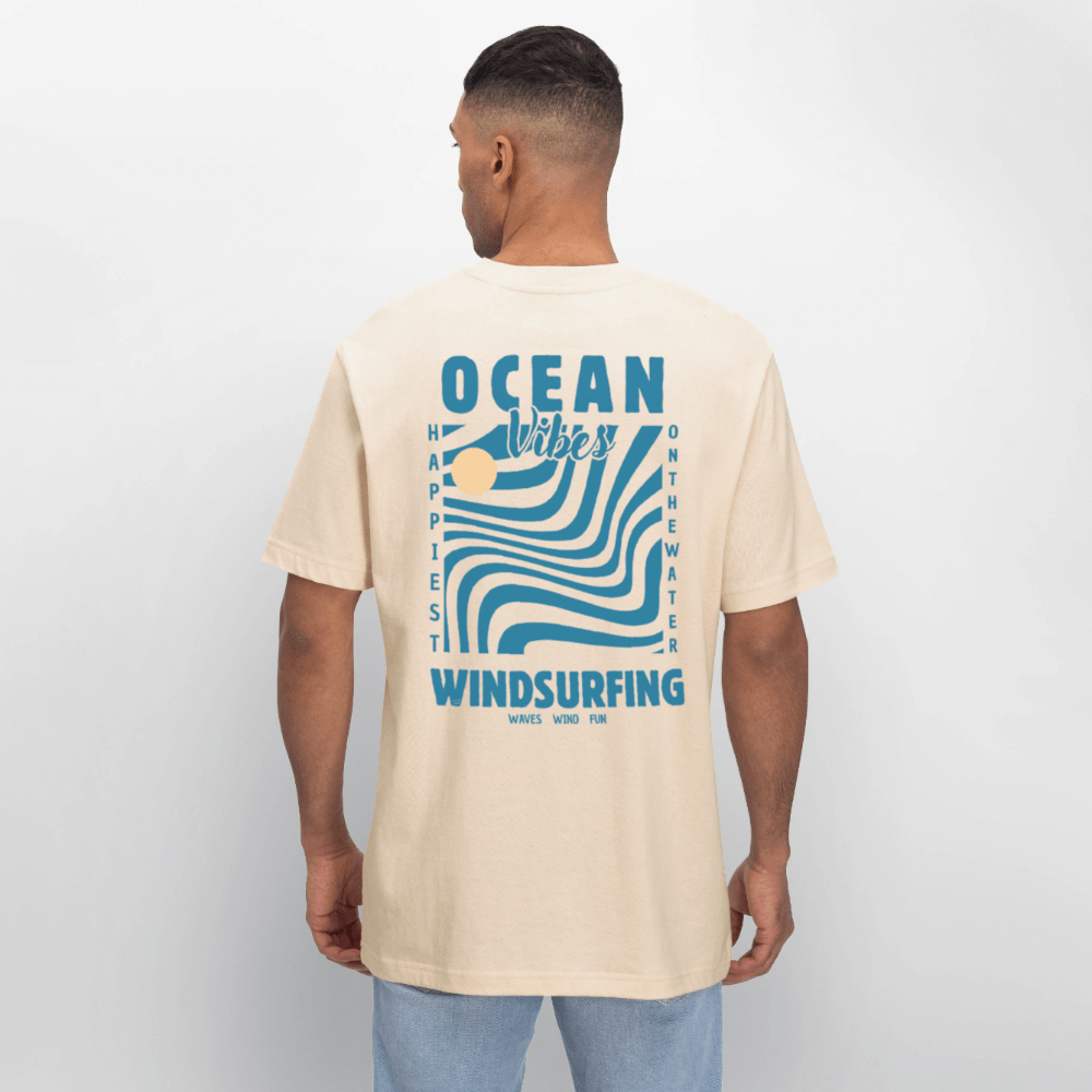 Relaxed Fit Unisex Bio-T-Shirt -happiest- - Weißgrau