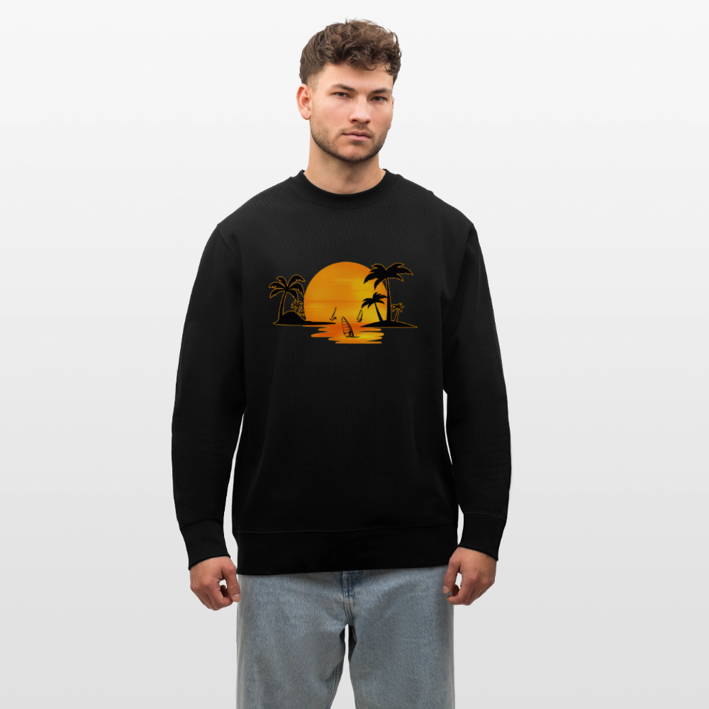 Unisex Bio-Sweatshirt CHANGER -sunset- - Schwarz