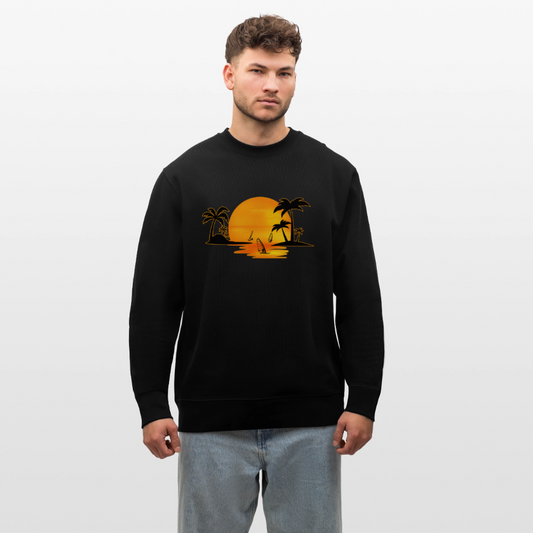 Unisex Bio-Sweatshirt CHANGER -sunset- - Schwarz