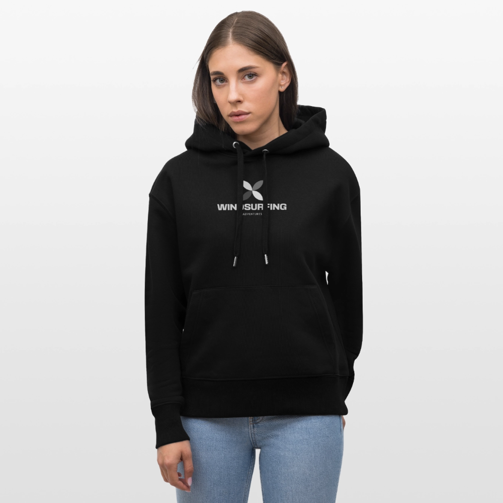Unisex Relaxed Fit Bio-Hoodie -adventures- - Schwarz